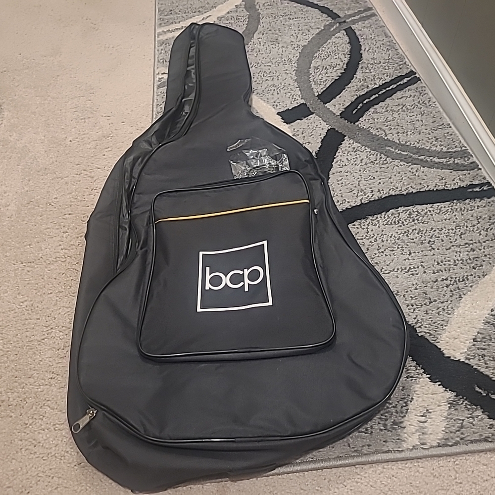 Black Guitar Travel Bag for Men
